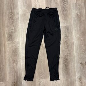 Adidas Men's Black Athletic Track Pants Size Small Zipper Ankle Regular Fit